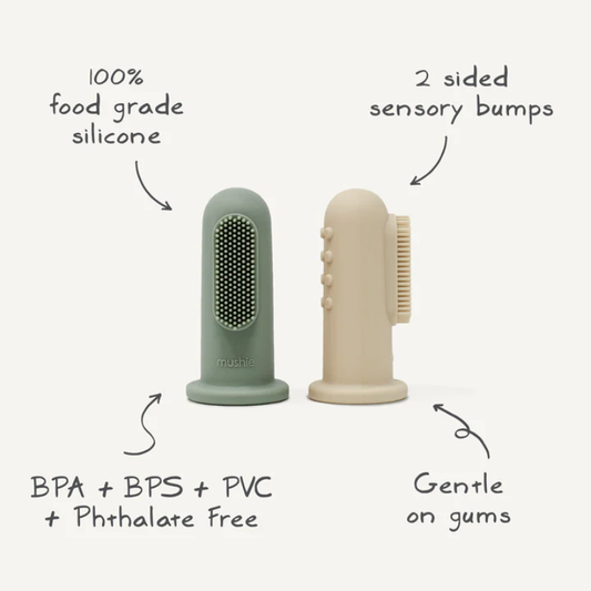 Produktbild: Mushie - Finger Zahnbürste von Mushie im Onlineshop von dasMikruli - Dein Shop für Baby Erstausstattung