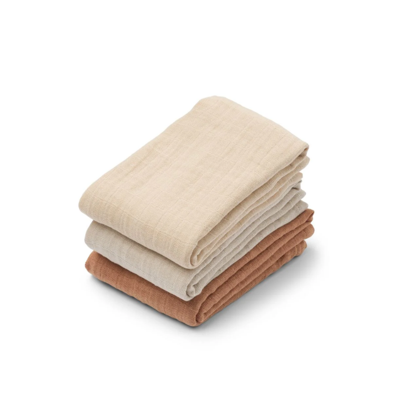 Produktbild: Liewood - Baumwollmusselintücher 3 Stk. von Liewood im Onlineshop von dasMikruli - Dein Shop für Baby Erstausstattung