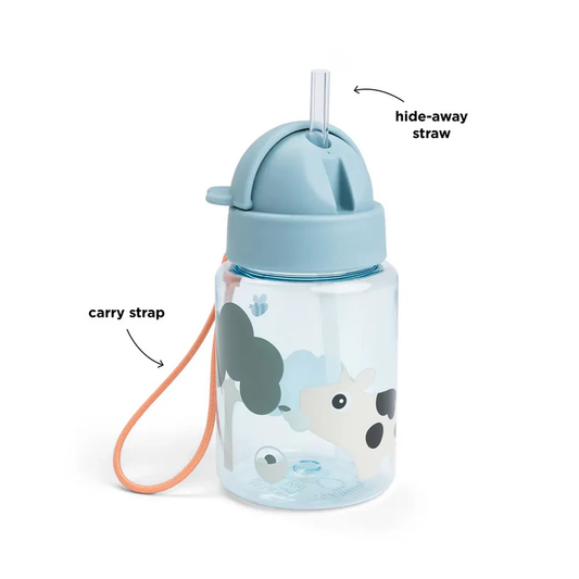 Produktbild: Donebydeer - Trinkflasche mit Stohhalm von donebydeer im Onlineshop von dasMikruli - Dein Shop für Baby Erstausstattung