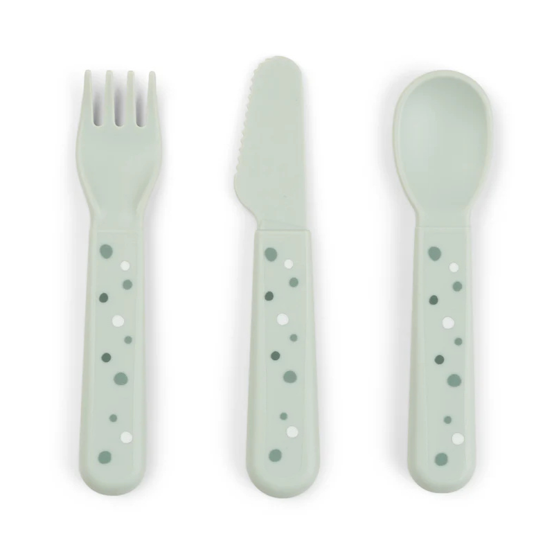 Produktbild: donebydeer - Foodie Besteck Set - Happy Dots von donebydeer im Onlineshop von dasMikruli - Dein Shop für Baby Erstausstattung