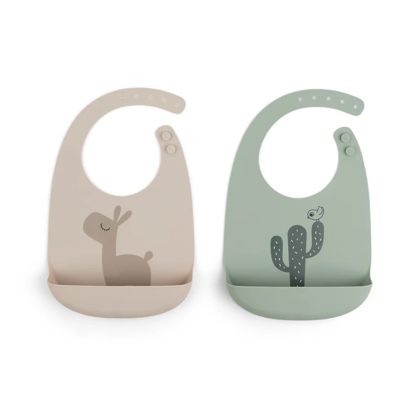 Produktbild: Donebydeer - Silikon Lätzchen 2-er Pack von donebydeer im Onlineshop von dasMikruli - Dein Shop für Baby Erstausstattung