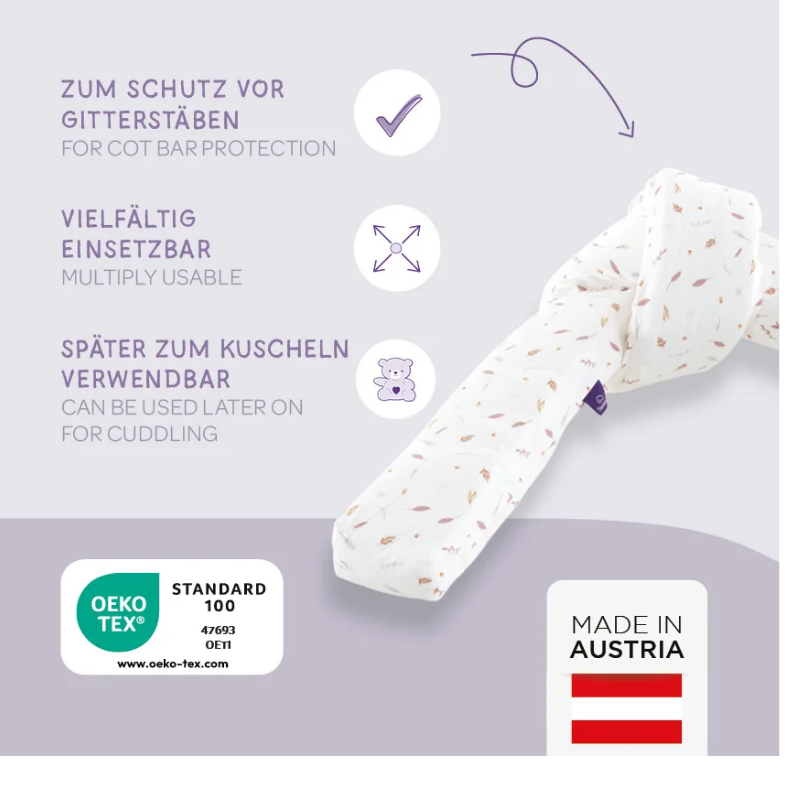 Produktbild: Träumeland - Bettschlange Naturlieb rosa von Träumeland im Onlineshop von dasMikruli - Dein Shop für Baby Erstausstattung