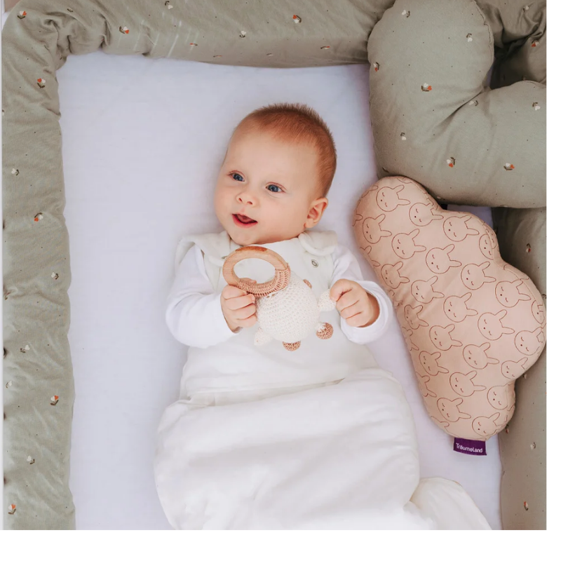 Produktbild: Träumeland - Bettschlange Naturlieb rosa von Träumeland im Onlineshop von dasMikruli - Dein Shop für Baby Erstausstattung