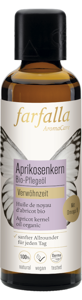 Produktbild: Farfalla - Aprikosenkern, Bio-Pflegeöl, Verwöhnzeit von farfalla im Onlineshop von dasMikruli - Dein Shop für Baby Erstausstattung