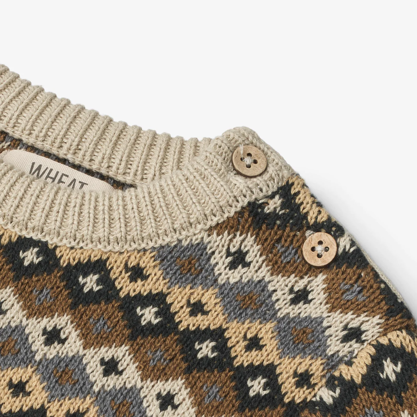 wheat - Jacquard Pullover Elias - multi blue