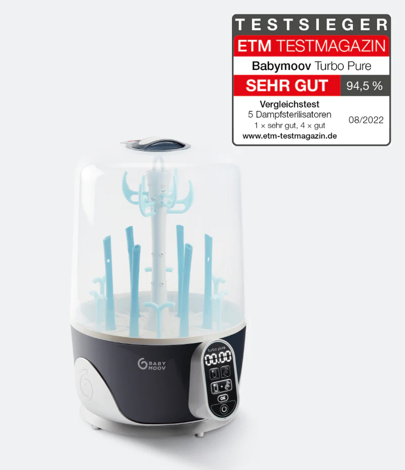 Produktbild: Babymoov - Dampfsterilisator & Flaschentrockner Turbo Pure von babymoov im Onlineshop von dasMikruli - Dein Shop für Baby Erstausstattung