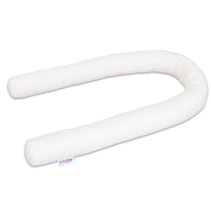 Babybay - Nestchenschlange Organic Cotton / weiß - Glitzersterne rose