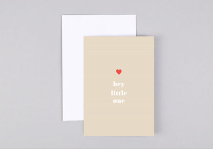 KunstanPapier - hey little one Klappkarte inkl. Umschlag