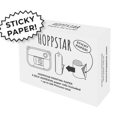 Hoppstar -Papierrollen - selbstklebend - 3er Nachfüllpack - für HOPPSTAR ARTIST Kamera