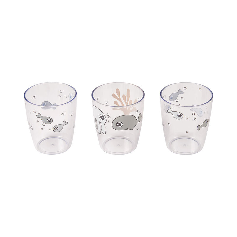 Produktbild: Donebydeer - Yummi mini Glas 3-er Pack Sea Friends von donebydeer im Onlineshop von dasMikruli - Dein Shop für Baby Erstausstattung