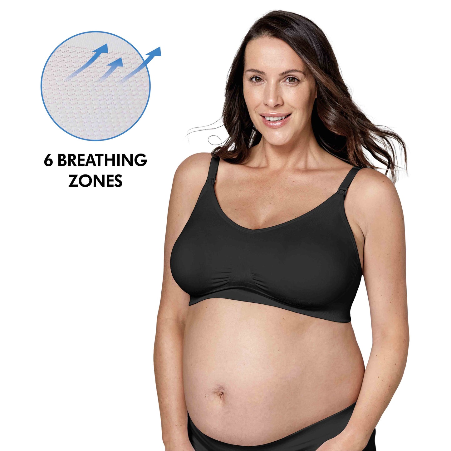 Medela - Keep Cool Ultra Atmungsaktiver Schwangerschafts- und Still-BH BLACK