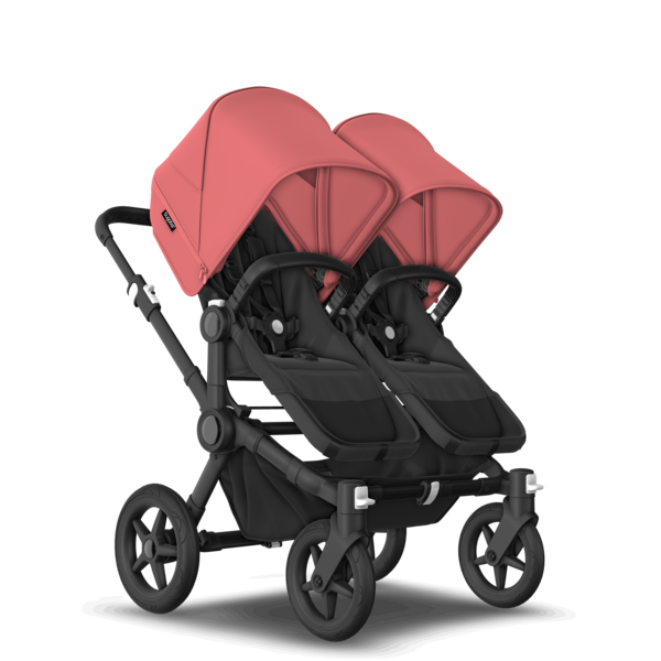 Produktbild: Donkey5 Zwillingskinderwagenset/ Gestell und Bezüge schwarz von Bugaboo im Onlineshop von dasMikruli - Dein Shop für Baby Erstausstattung