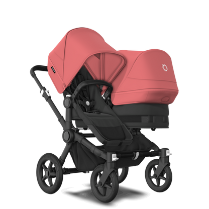 Produktbild: Bugaboo - Donkey5 Duo Geschwisterkinderwagenset inkl. Liegewanne und Sitz/ Gestell und Bezüge schwarz von Bugaboo im Onlineshop von dasMikruli - Dein Shop für Baby Erstausstattung